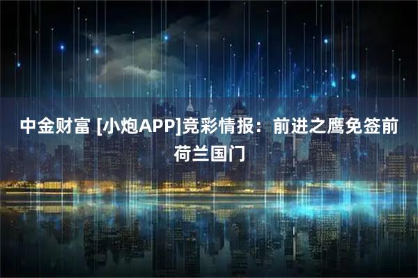中金财富 [小炮APP]竞彩情报：前进之鹰免签前荷兰国门